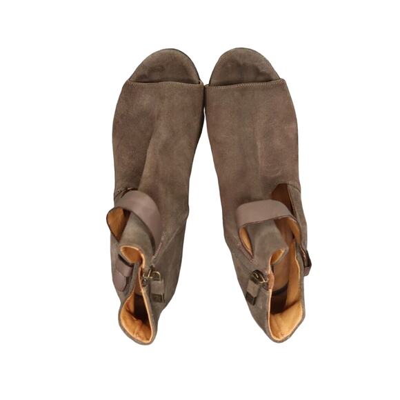 Alberto Fermani Shoes Womens 39 Booties Fashion Leather Cutout Open Toe Brown - Picture 8 of 16